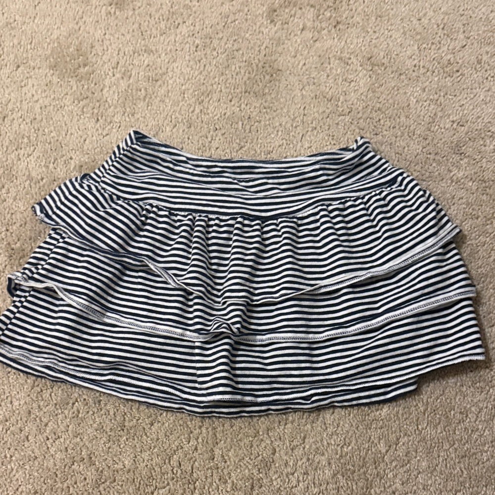 Hollister Striped Tiered Mini Skirt